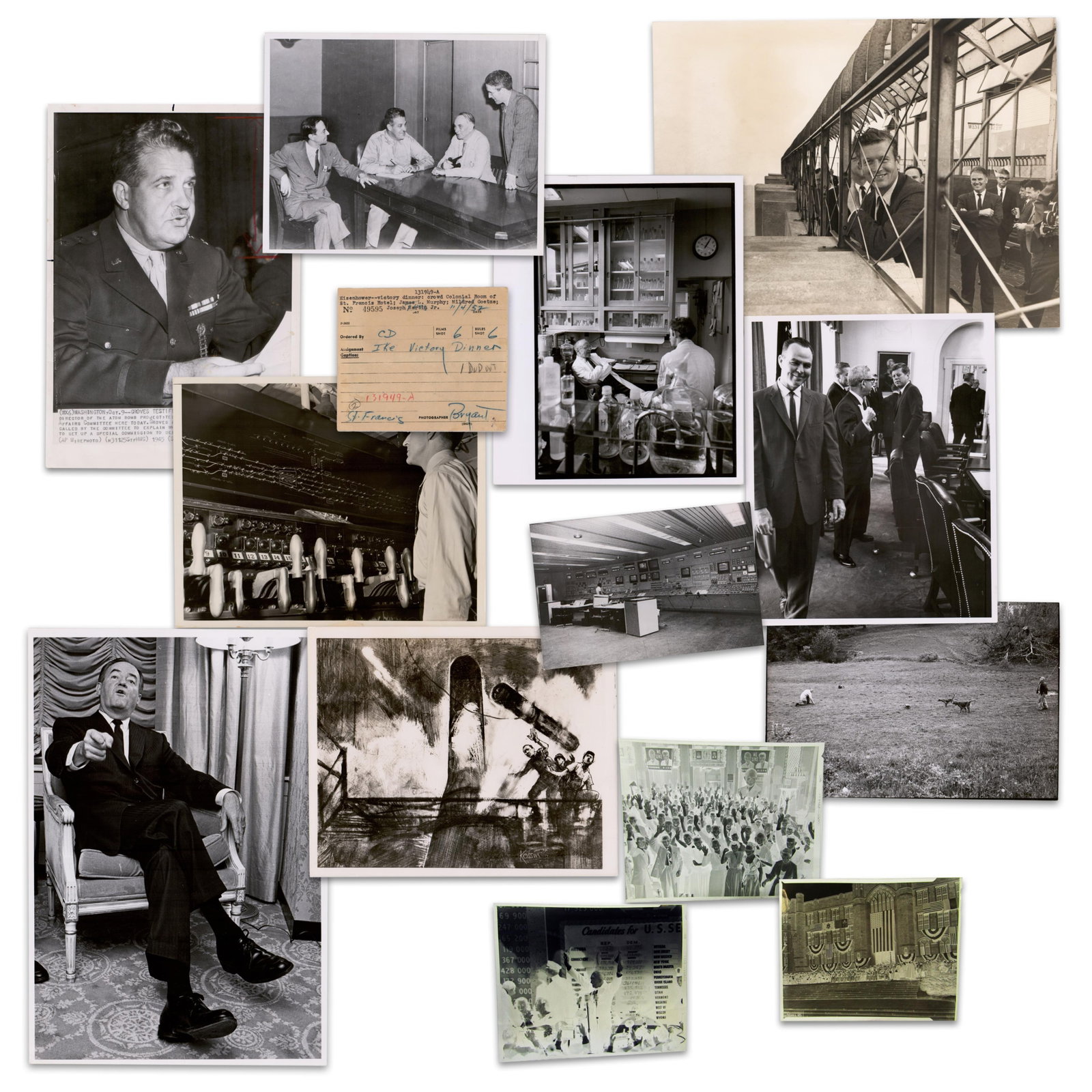 20+ pc. Dealer's Lot of Negatives, Press Photographs Many by Art Rickerby: Atomic Bomb, Kennedy & (1 of 12)