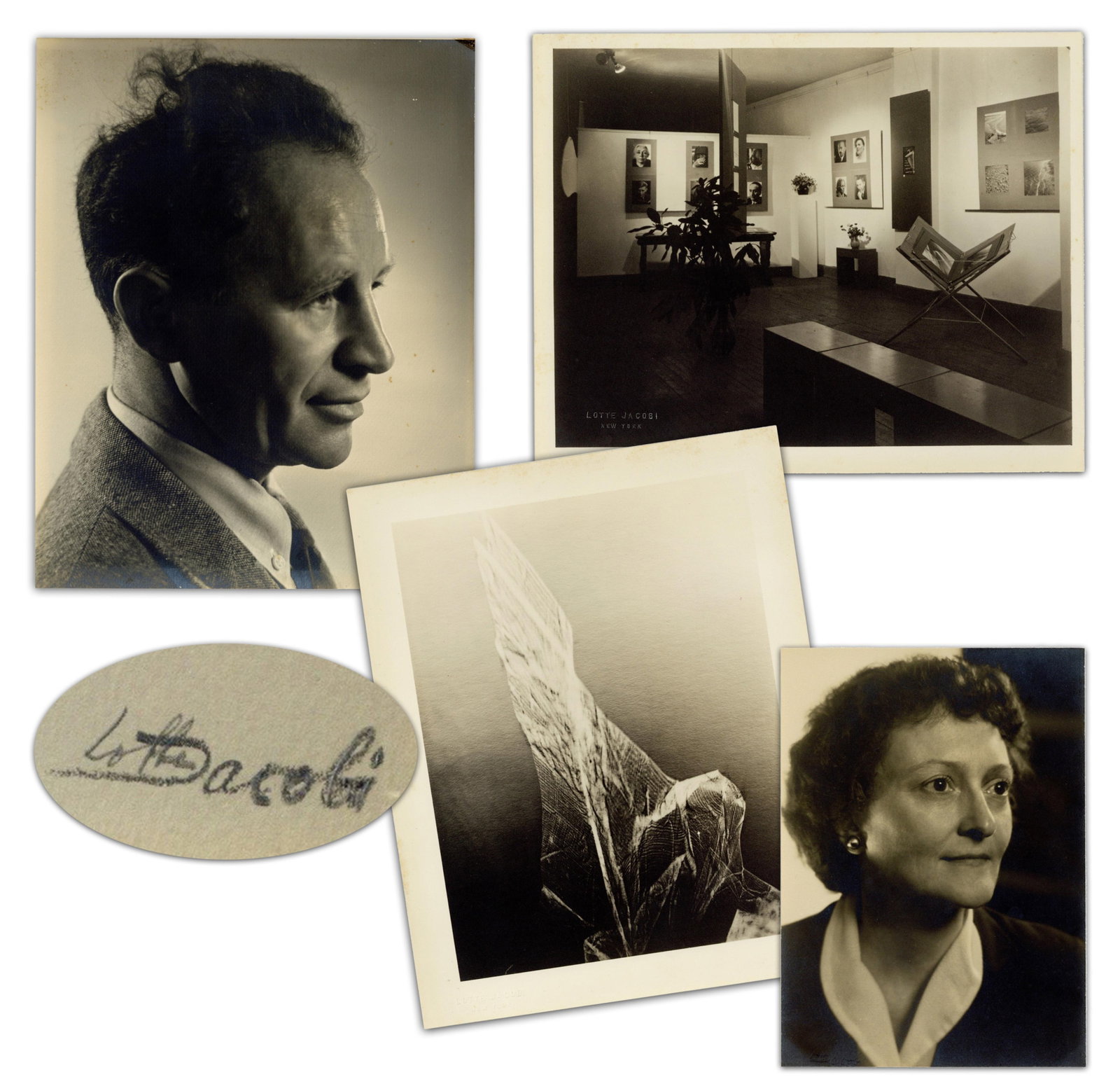(4) Photos by Lotte Jacobi Incl. Two Signed!: Mid 20th C. Photography [New York, NY], ca. 1930s-1950s (4) Photos by Lotte Jacobi Incl. Two Signed! Archive A small group of vintage Duotone silver photographs, four in total, taken by German-America
