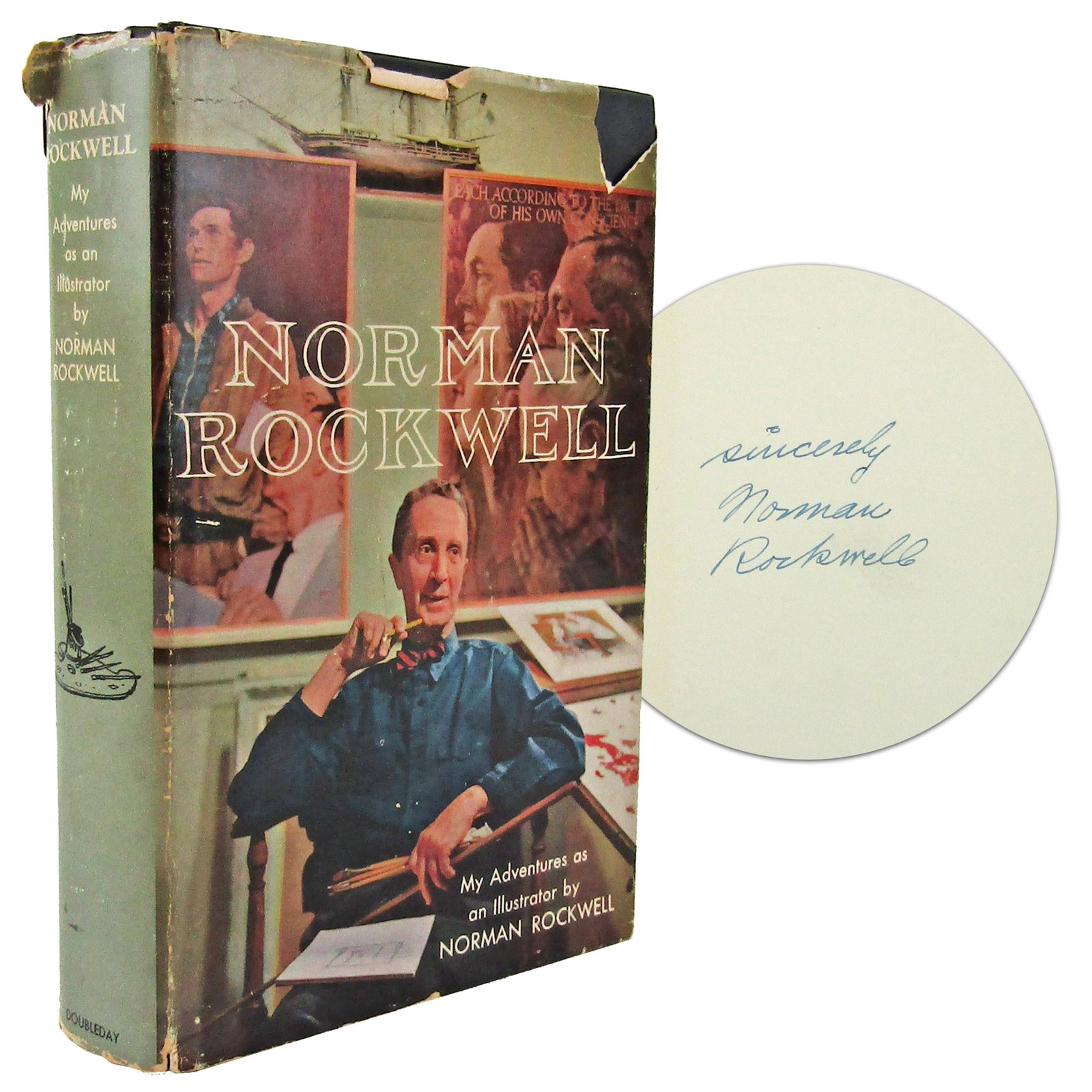 Norman Rockwell Signed 1st Ed. Autobiography, "My Adventures as an Illustrator" (1 of 9)
