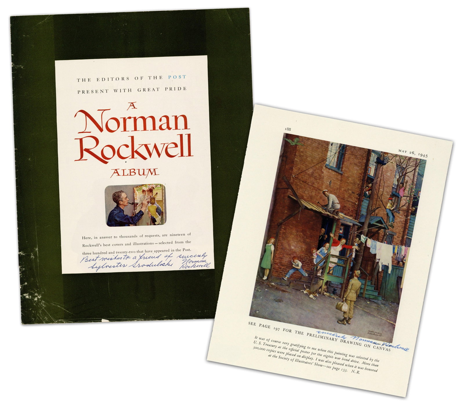Norman Rockwell (2) Signed Items Incl. "Saturday Evening Post" Special Insert, With 2 Beckett LOAs (1 of 9)