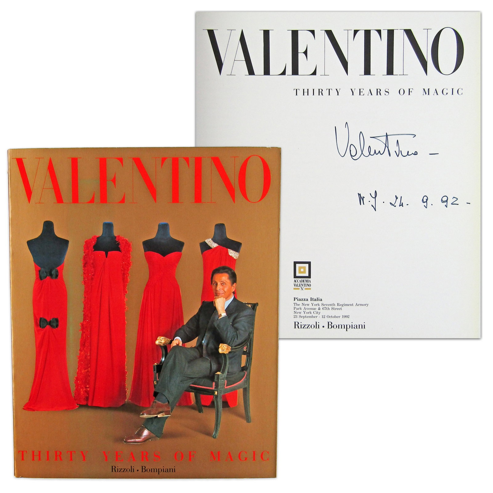 Valentino Signed 1st Ed. "Thirty Years of Magic" 1992 Exhibition Catalogue, With Great Provenance (1 of 10)