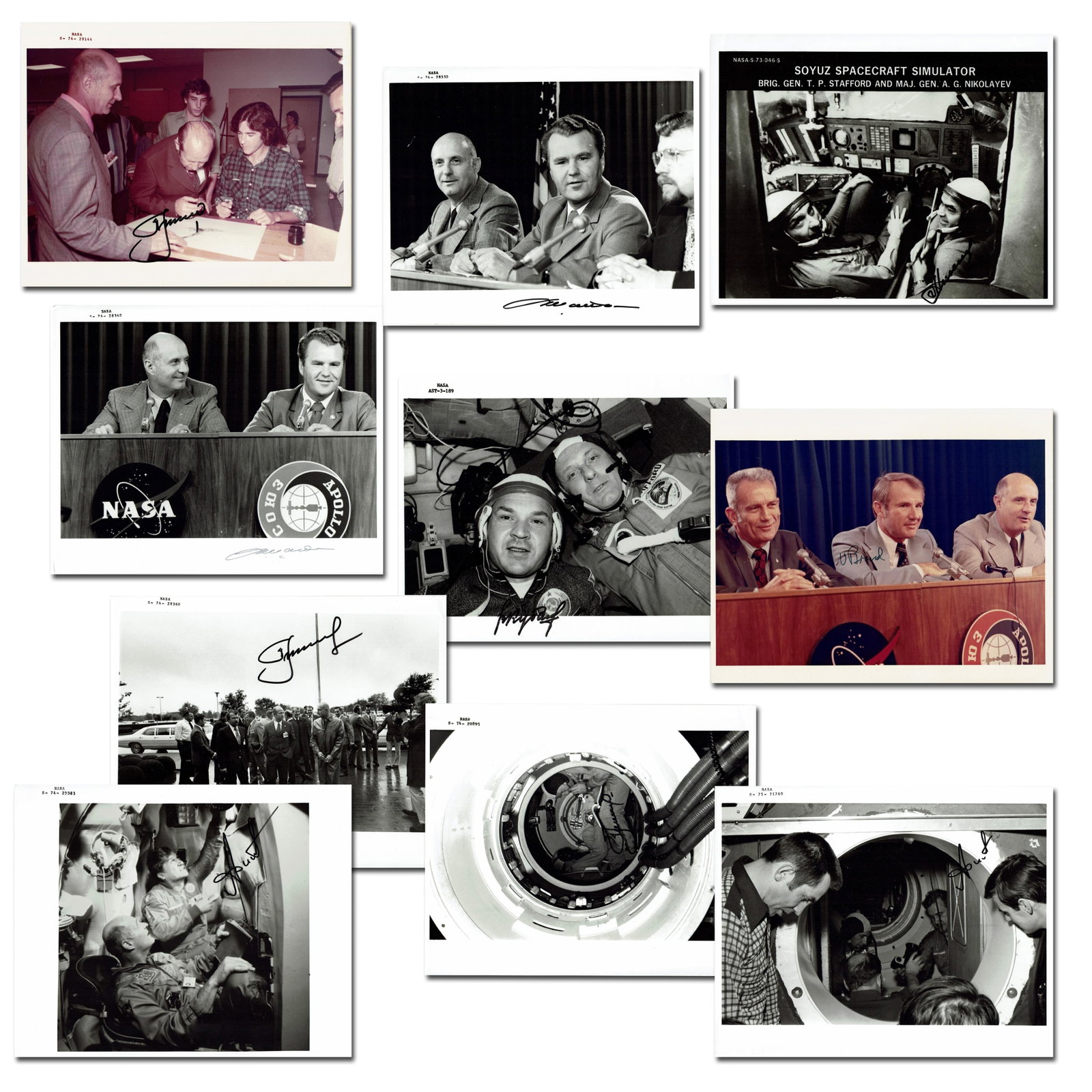 Mixed Lot of 10 Apollo-Soyuz Signed Photos, Pre-Cert Zarelli (1 of 11)