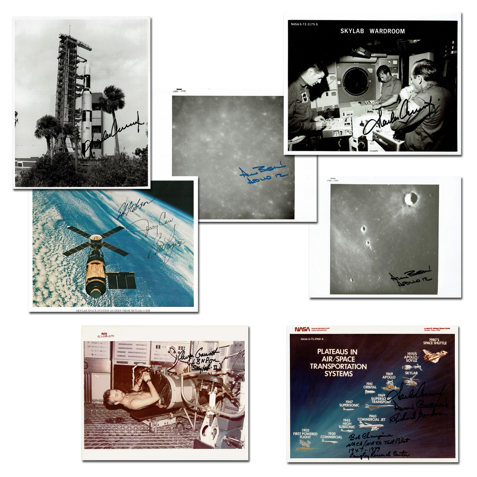 Skylab Lot: SL2, SL3, SL4, Owen Garriott, Charles Conrad, Alan Bean, Pre-Cert Zarelli (1 of 8)