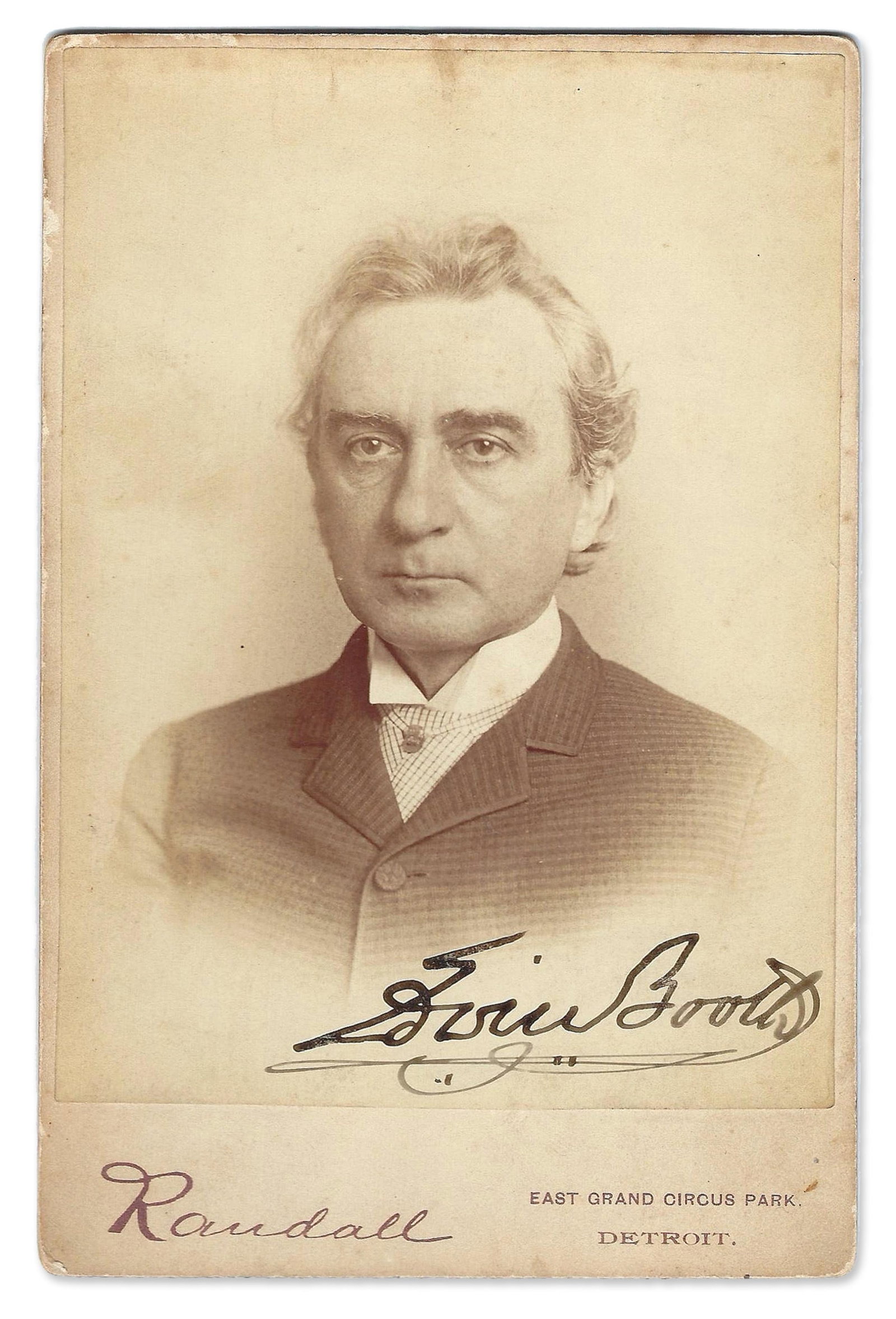 Edwin Booth Signed Cabinet Card (1 of 2)