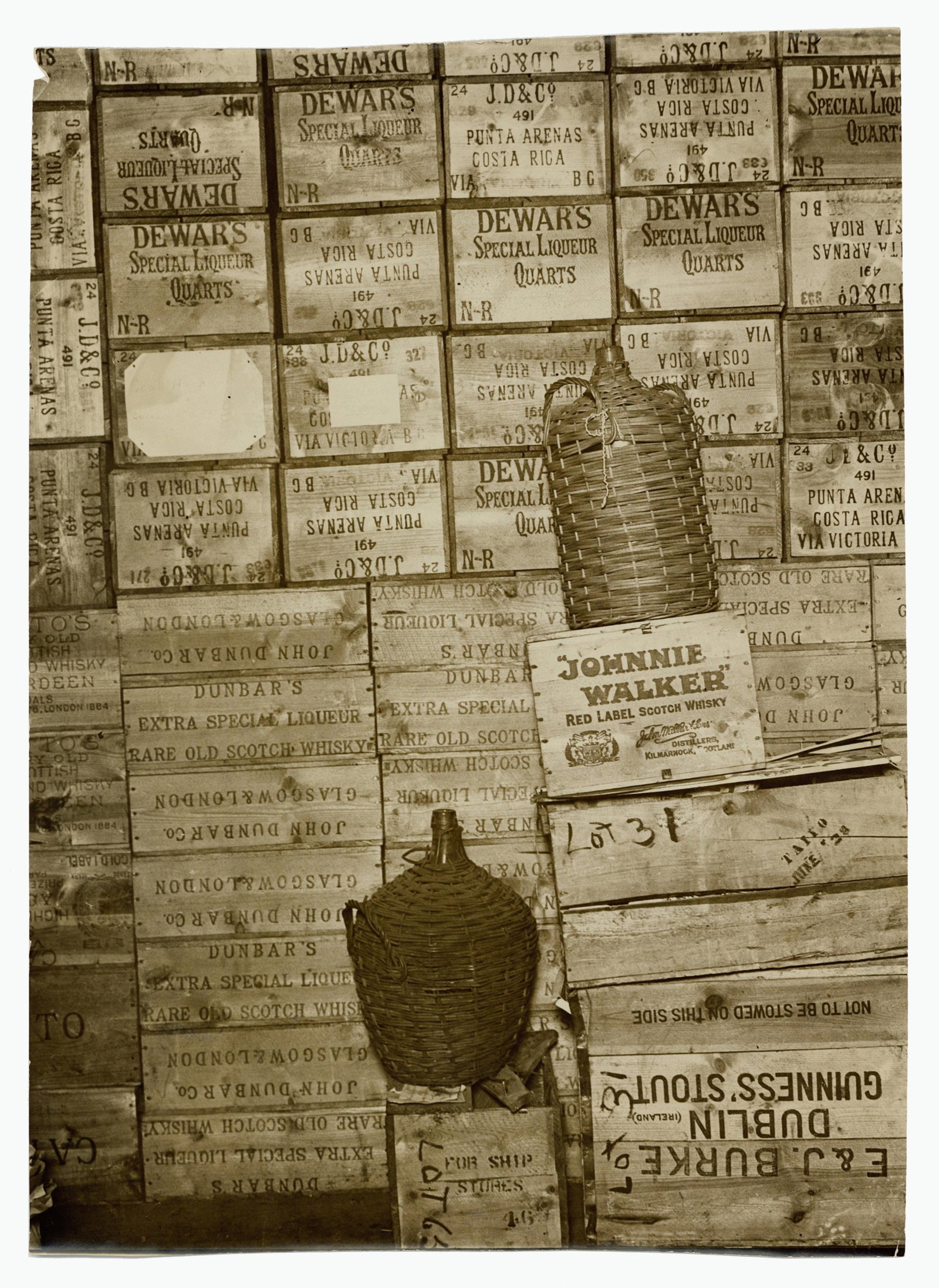 1928 Prohibition Photo of Alcohol Contraband, Likely Used as Evidence! (1 of 2)
