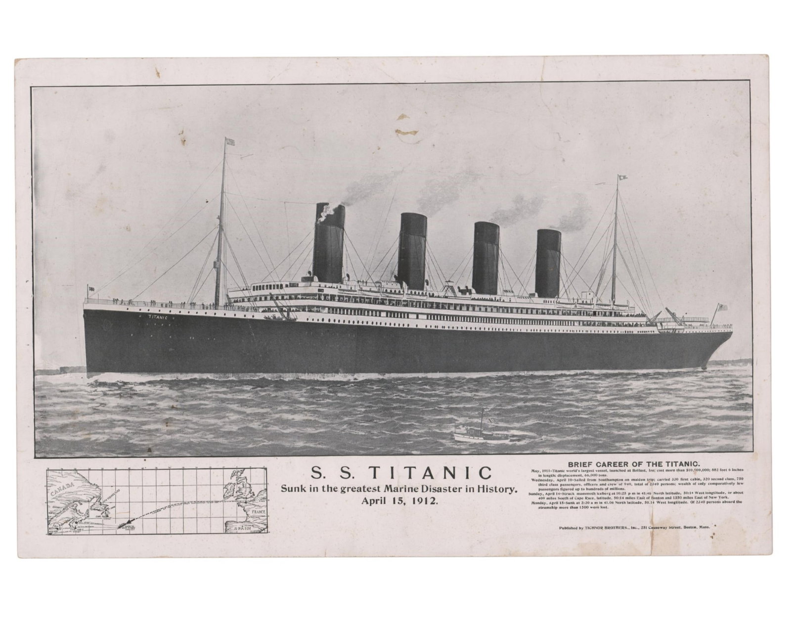 Oversized Titanic at Sea Lithograph (1 of 2)