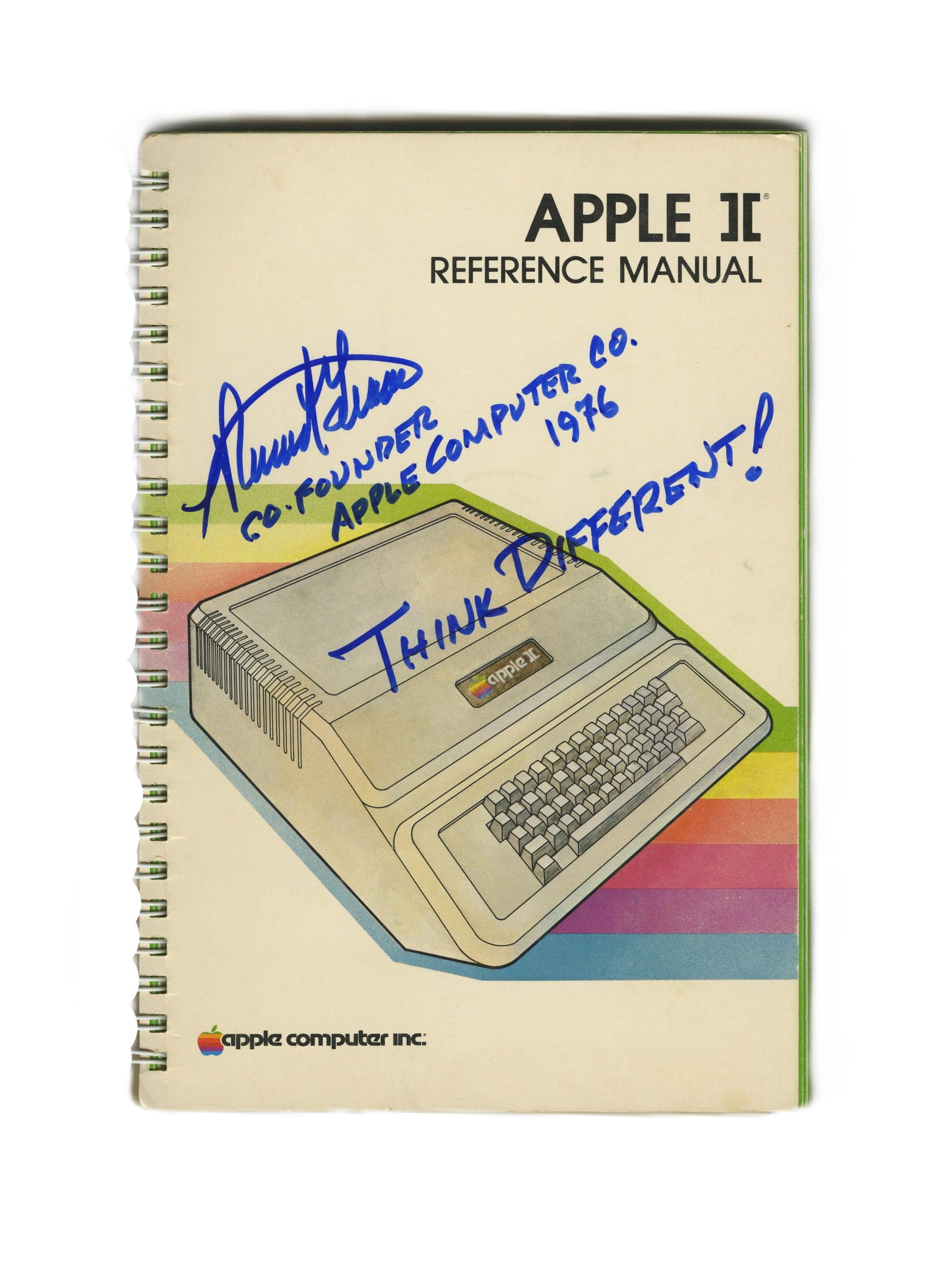 Ronald Wayne Signed Original Apple II Manual (1 of 2)