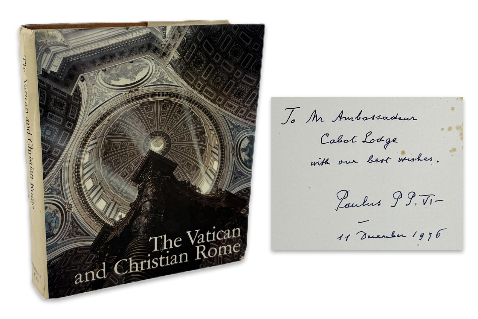 The Vatican Book Signed by Pope Paul VI & Inscribed to Henry Cabot Lodge Jr. (1 of 7)