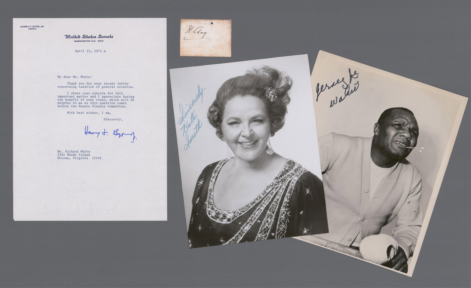 Autographs by Four Notables