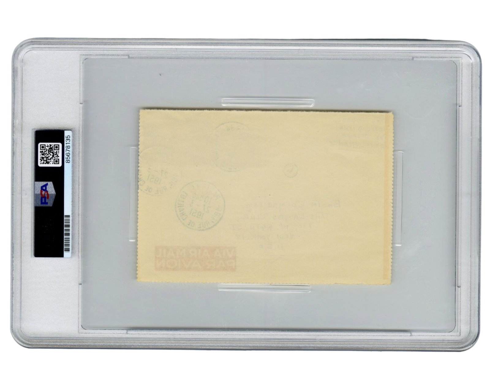 Stan Laurel Signed Envelope, PSA Authenticated & Slabbed! - 2