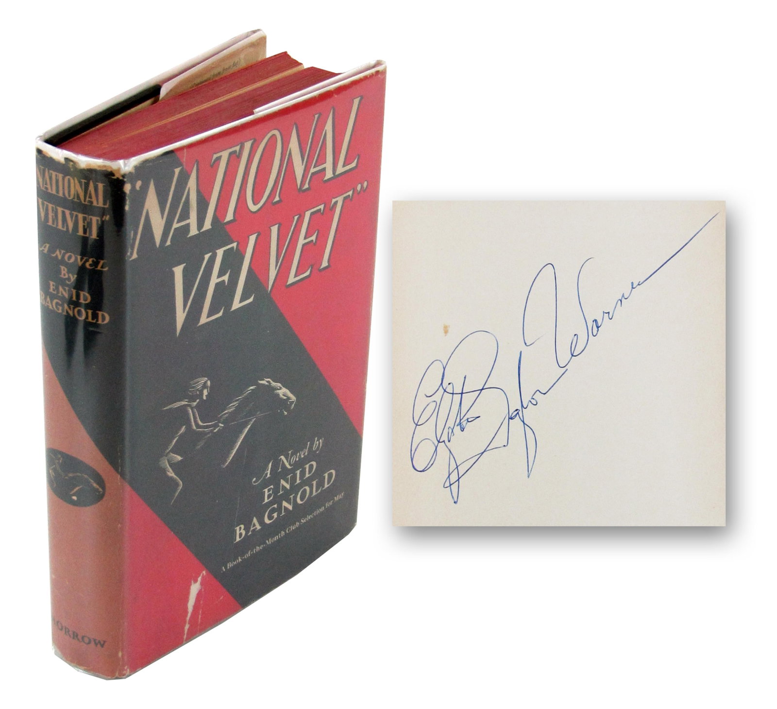 Elizabeth Taylor Signed 1st Ed. "National Velvet", Book Based on First Film Success (1 of 8)