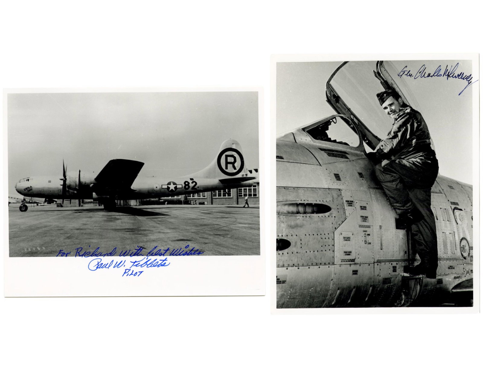 Enola Gay's Tibbets & Sweeney Signed Photographs! Bold Signatures! (1 of 1)