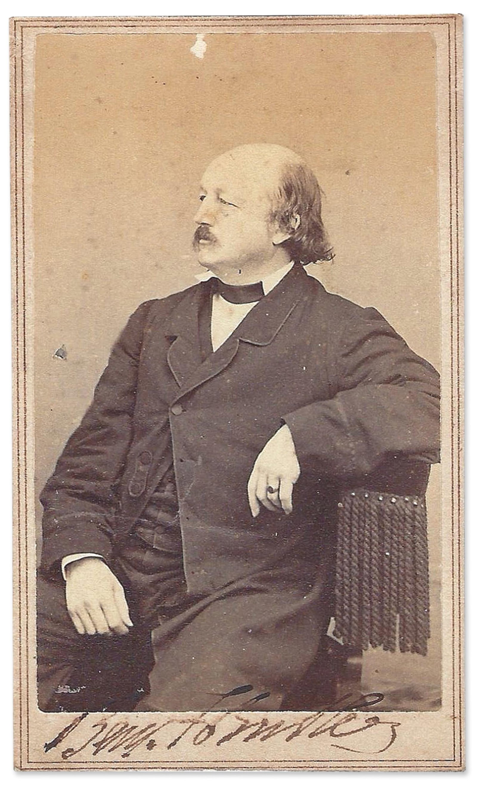 Benjamin "Beast" Butler Signed CDV with C.D. Fredericks & Co. Backstamp: Benjamin F. Butler n.p., ca. 1870s Benjamin "Beast" Butler Signed CDV with C.D. Fredericks & Co. Backstamp Signed photograph Benjamin F. Butler signed carte de visite. 2.375” x 4”, no