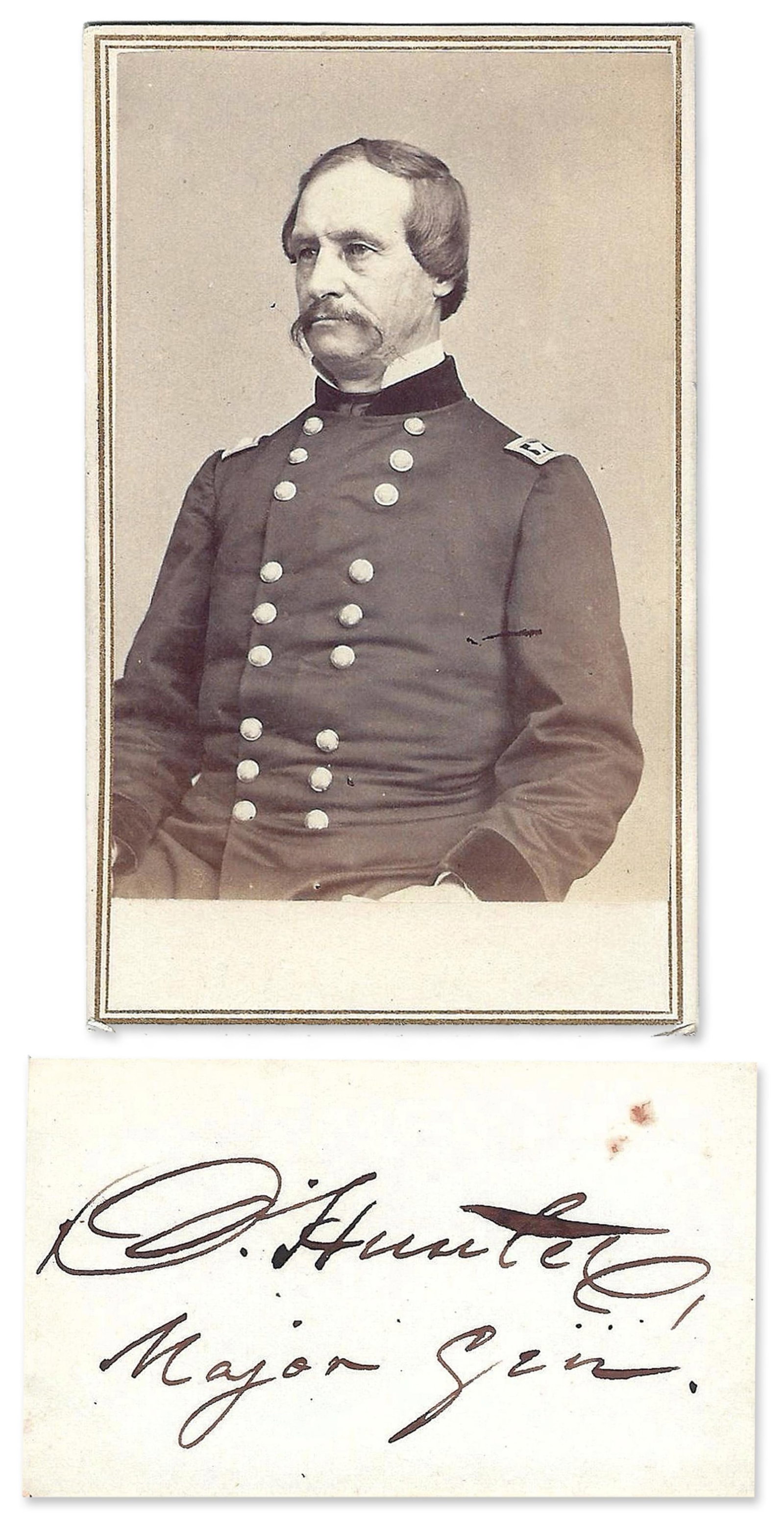 David Hunter CDV w/ Anthony/Brady Backstamp & Signature Clip (1 of 3)