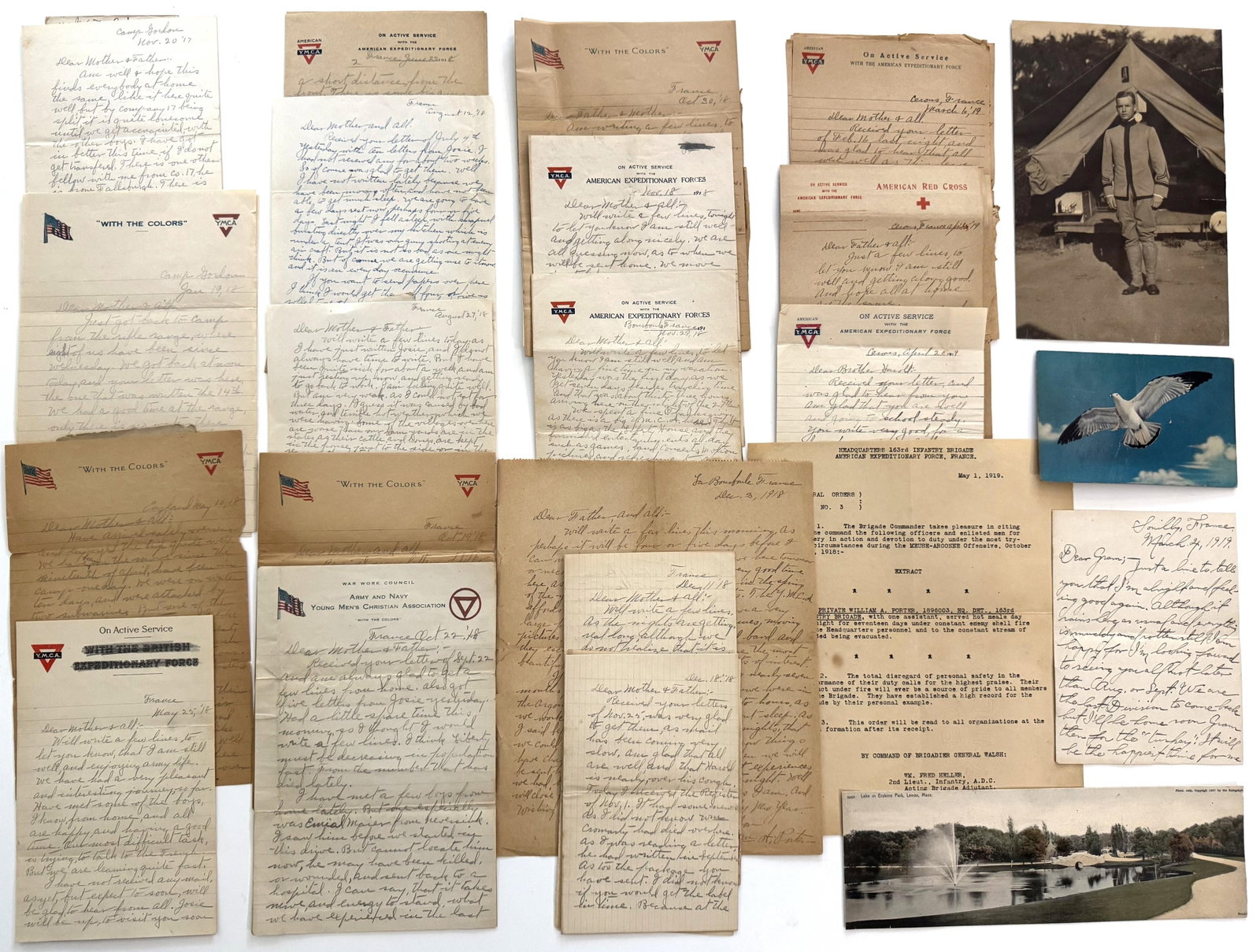 WW I Letters from U.S. Army Cook in France, Great Archive! (1 of 7)