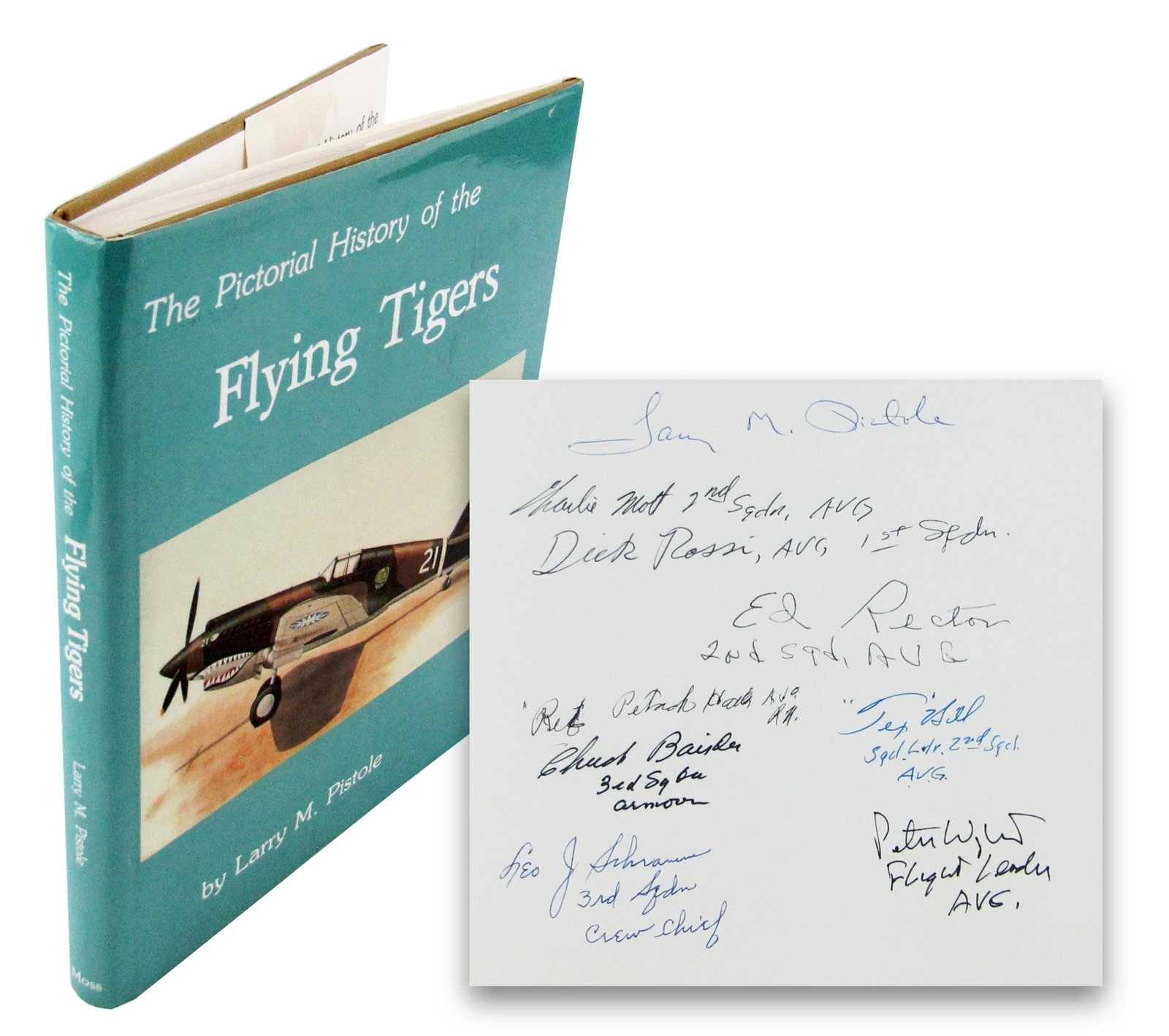 AVG Flying Tigers Group Signed Book: Rossi, Hill, Rector & More! 9 Signatures (1 of 7)