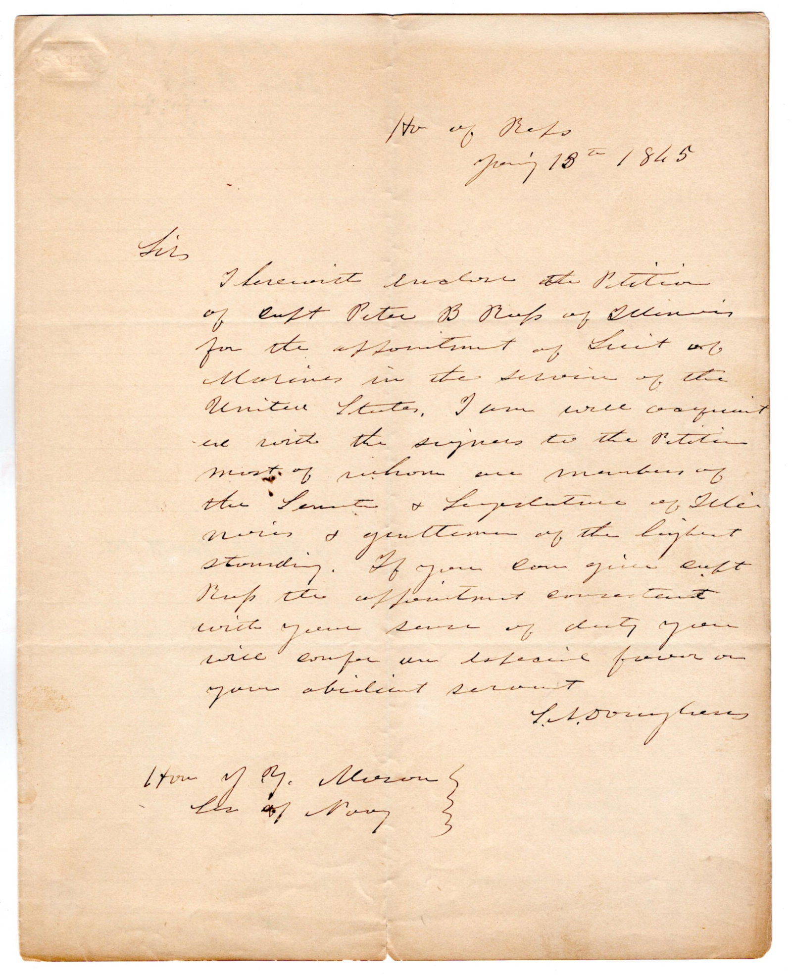 Stephen Douglas Re: Marines (1 of 3)