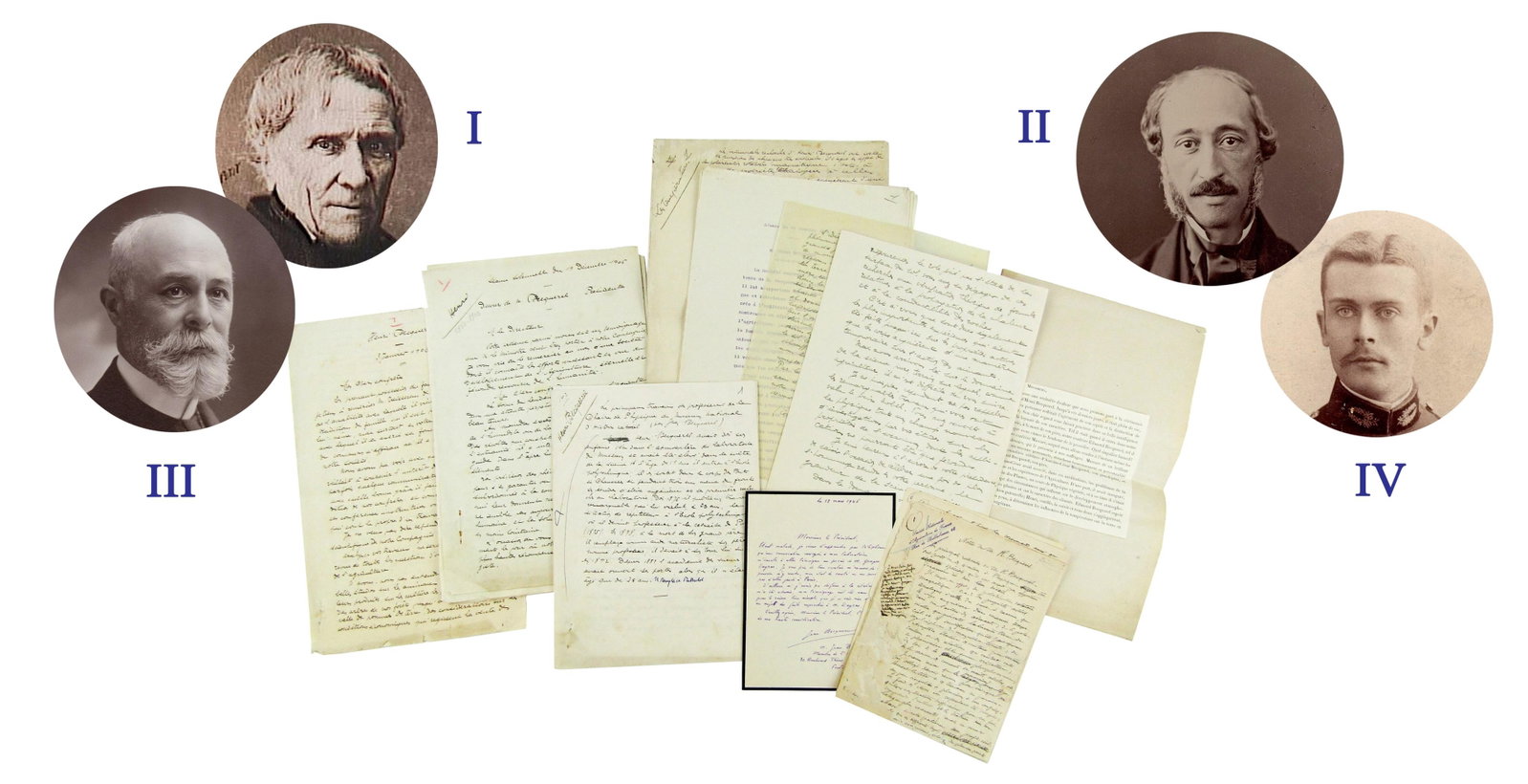 French Physics, 4 Generations! 50+pp Archive Re: Henri Becquerel, His Grandfather Antoine Cé: Becquerel Family various, ca. 1906-1946 French Physics, 4 Generations! 50+pp Archive Re: Henri Becquerel, His Grandfather Antoine César, His Father Alexandre-Edmond, & His Son Jean Antoine!