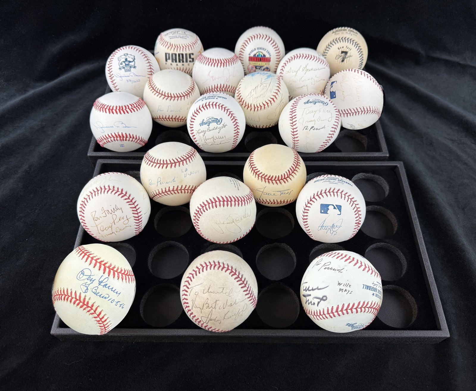 Collection of 20 Baseballs - Autographs of Sandy Koufax, Willie Mays, Yogi Berra and More!: Baseball n.p., various dates Collection of 20 Baseballs - Autographs of Sandy Koufax, Willie Mays, Yogi Berra and More! Signed baseball Fantastic grouping of 20 baseballs, 17 of which are signed by