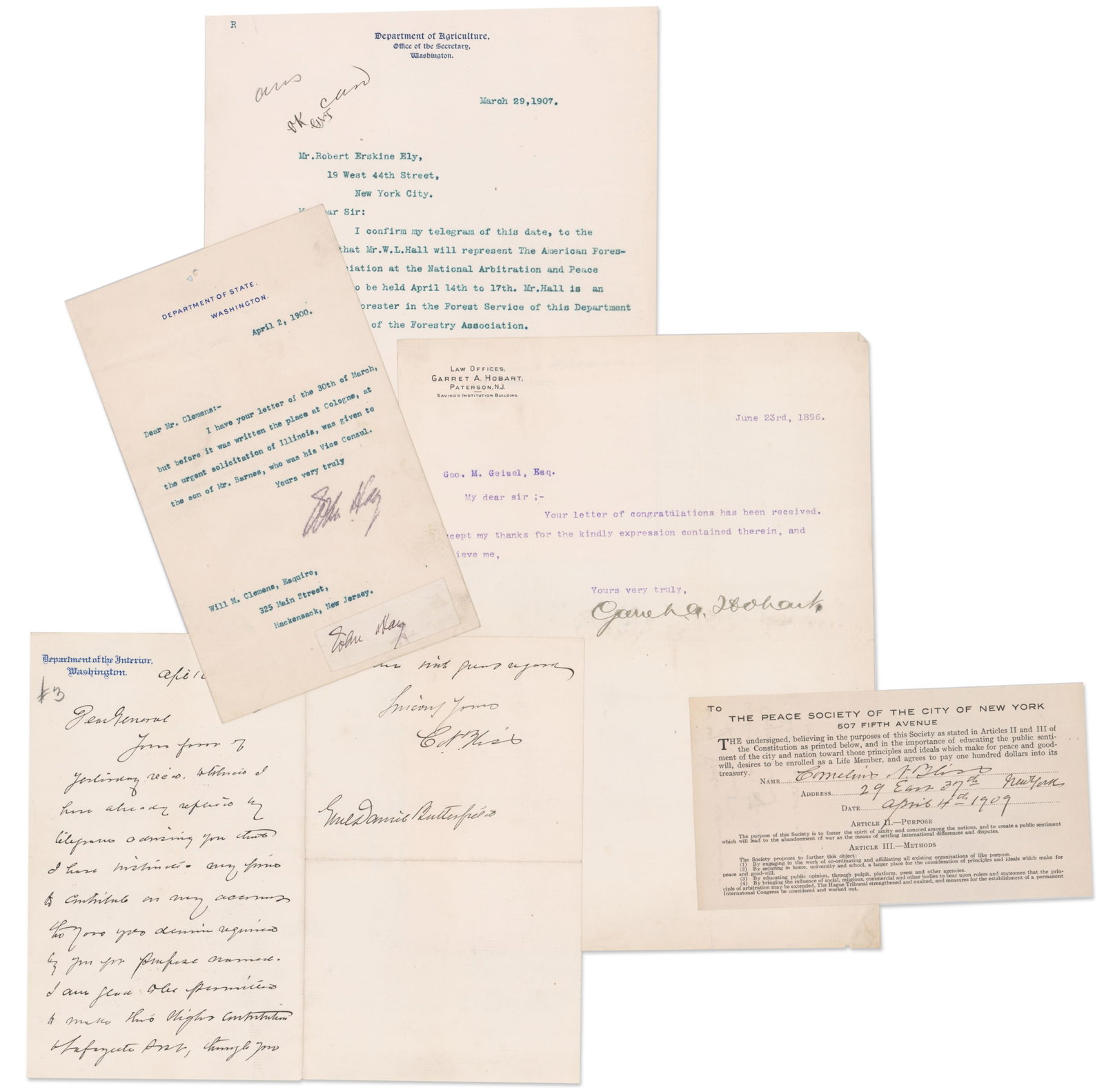 McKinley Cabinet Members & VP Letters (1 of 3)