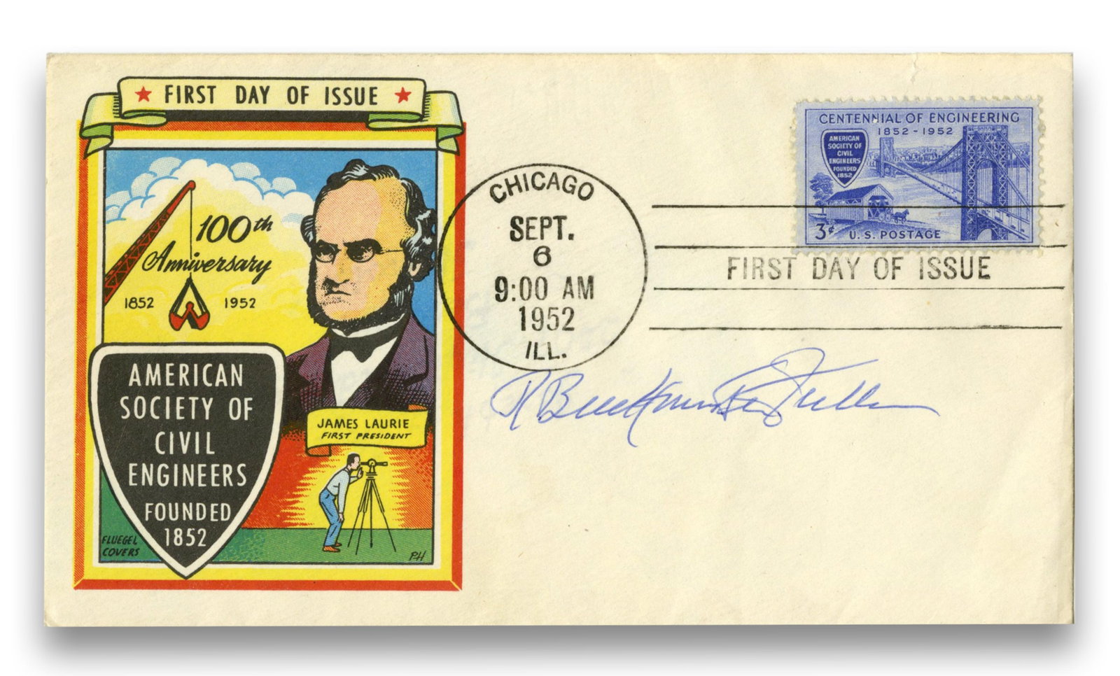 Buckminster Fuller (2) Signed First Day Covers - 2