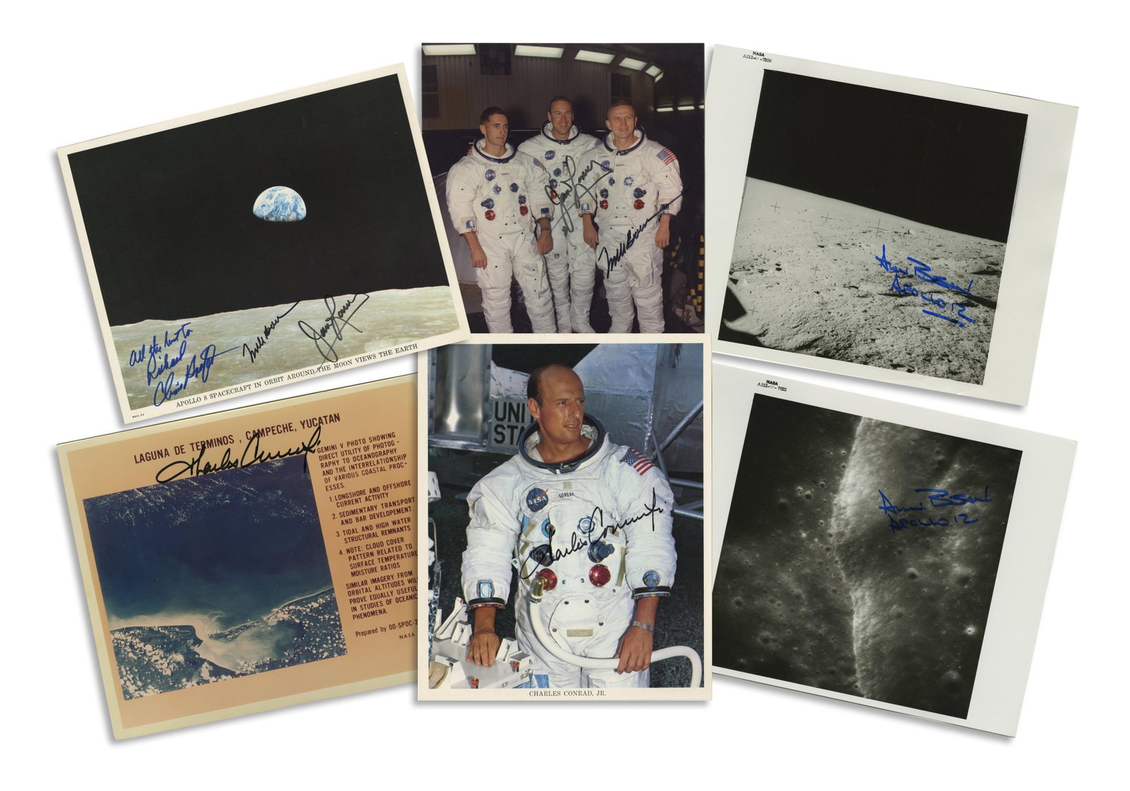 NASA Mixed Lot Apollo 8, Conrad, Bean - 6 Autographed Photos Pre-Certified by Zarelli (1 of 7)