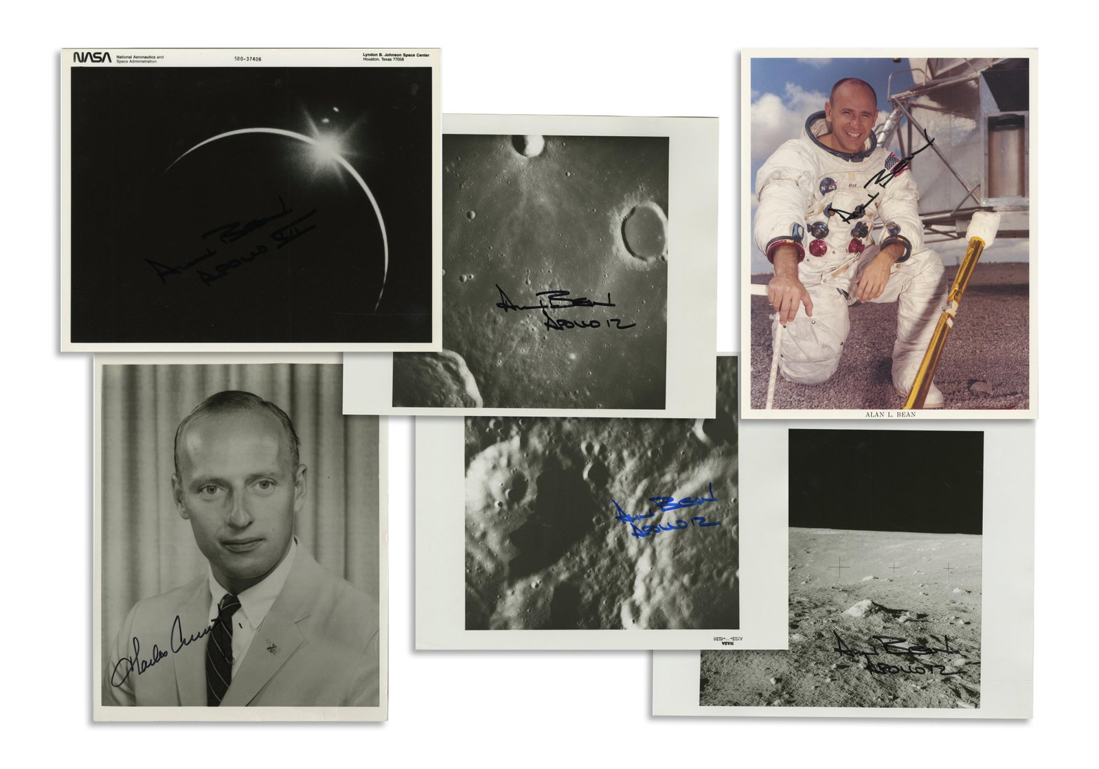 5 Alan Bean Signed NASA Photos & 1 Conrad SP, Pre-Certified by Zarelli (1 of 7)