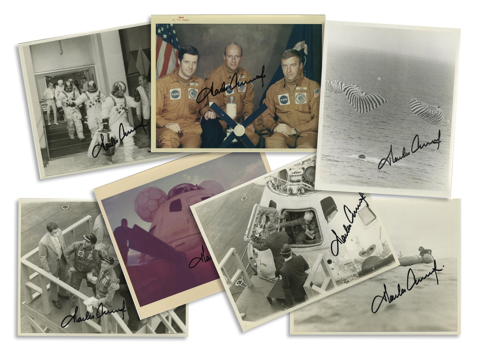 7 Charles Conrad Autographed Skylab II Photos Pre-Certified by Zarelli (1 of 8)