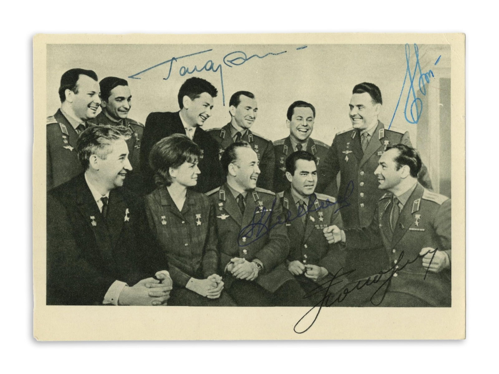 Gagarin, Nikolayev, Popovich, Bykovsky Signed Postcard (1 of 4)