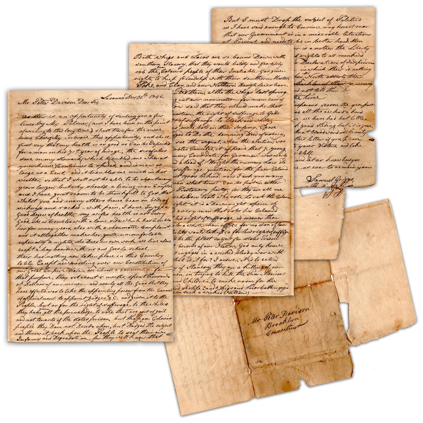 Black Voters, 1846! New York Abolitionist Farmer Condemns State’s Attitude (1 of 6)