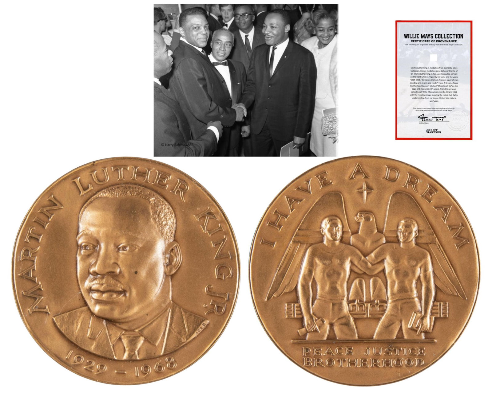 Willie Mays' Personally Owned MLK "I Have A Dream" Medallion! (1 of 4)