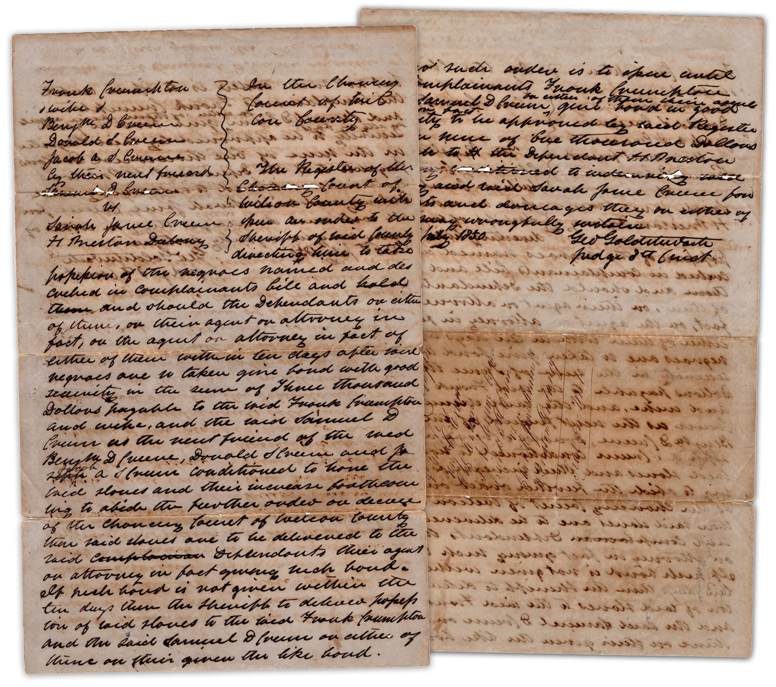 Contested Slaves - Alabama Judge Decides Possession (1 of 4)