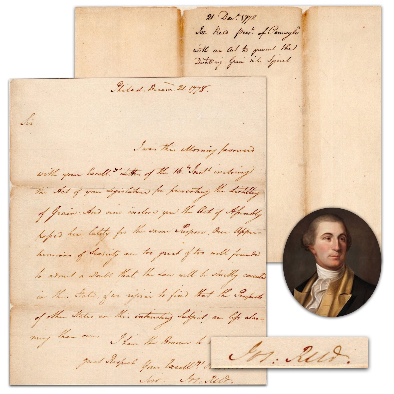 Joseph Reed, Soon President of Sup. Exec. Council - No More Making Liquor During Revolutionary War (1 of 4)