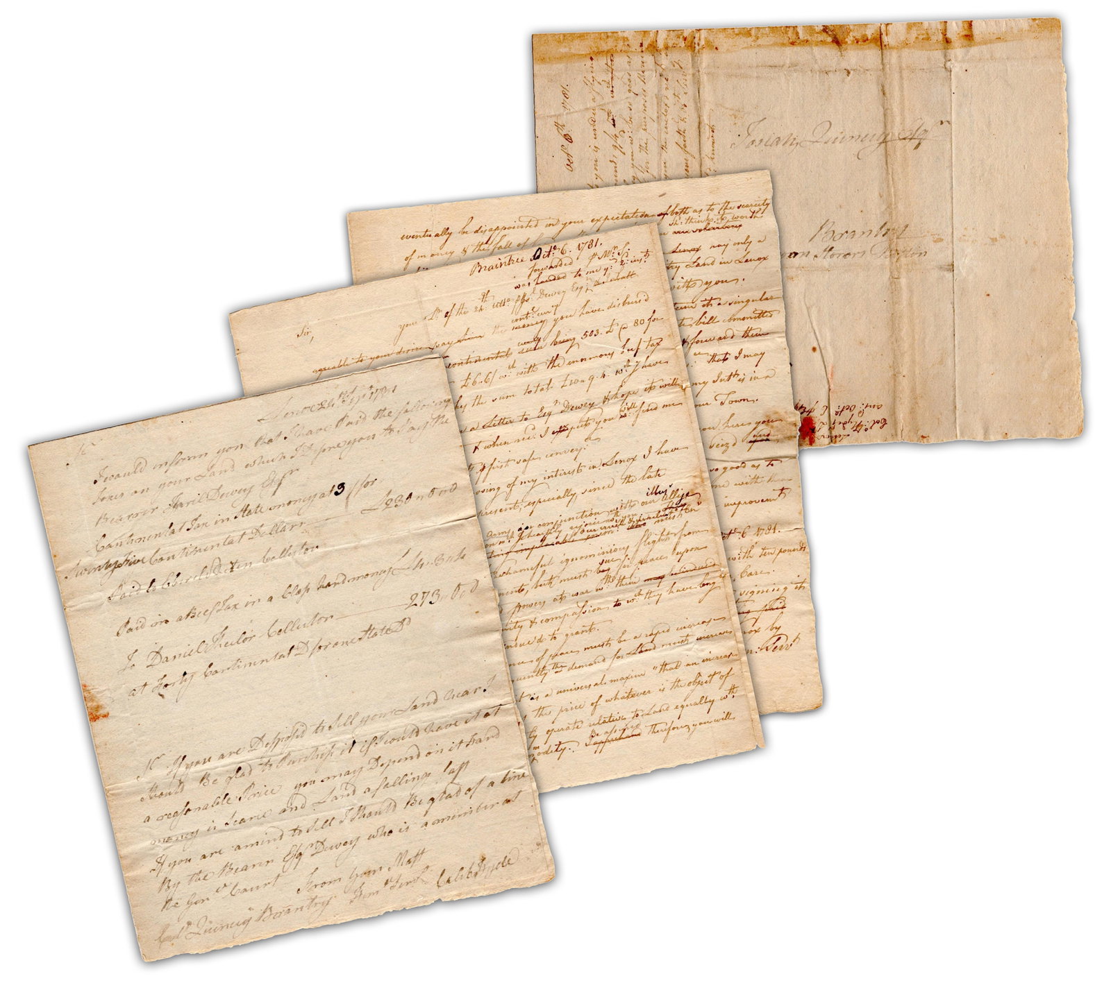 American Victory at Yorktown Soon! Josiah Quincy Expresses Confidence in Land Values in Western: Revolutionary War Lenox, MA; Braintree, MA, September 24, 1781; October 6, 1781 American Victory at Yorktown Soon! Josiah Quincy Expresses Confidence in Land Values in Western Massachusetts AL