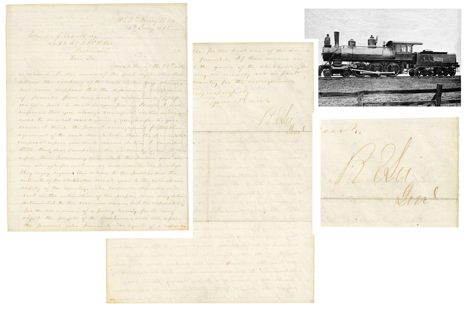 R.E. Lee on Confederacy's "struggle for existence…" Towards End of Civil War to Executive of (1 of 4)