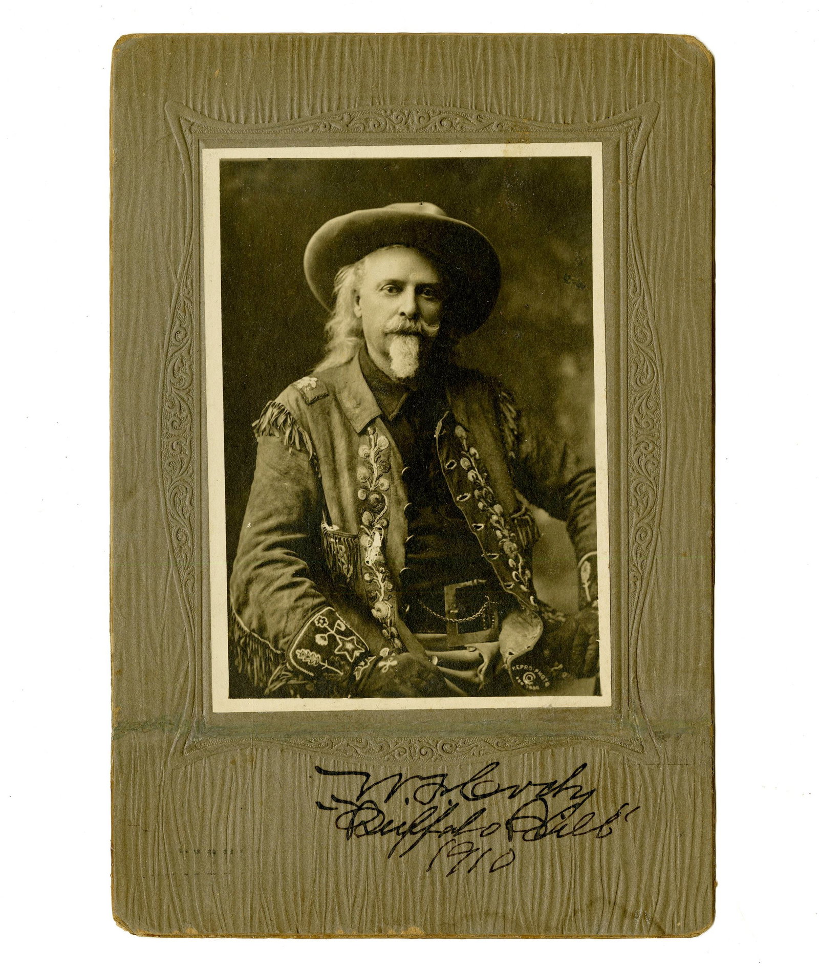 Buffalo Bill Signed Cabinet Card, Taken Year He Announced Retirement (1 of 3)