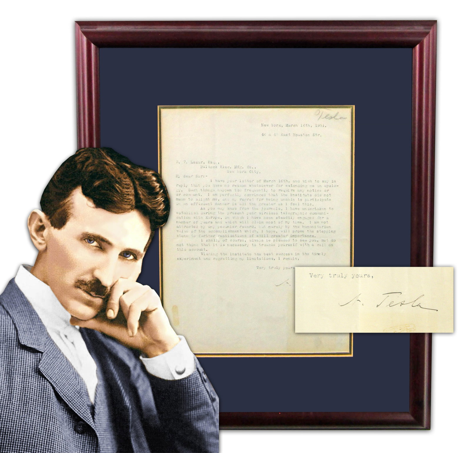 Nikola Tesla 1901 TLS: "I have undertaken to establish… wireless telegraphic communication (1 of 5)