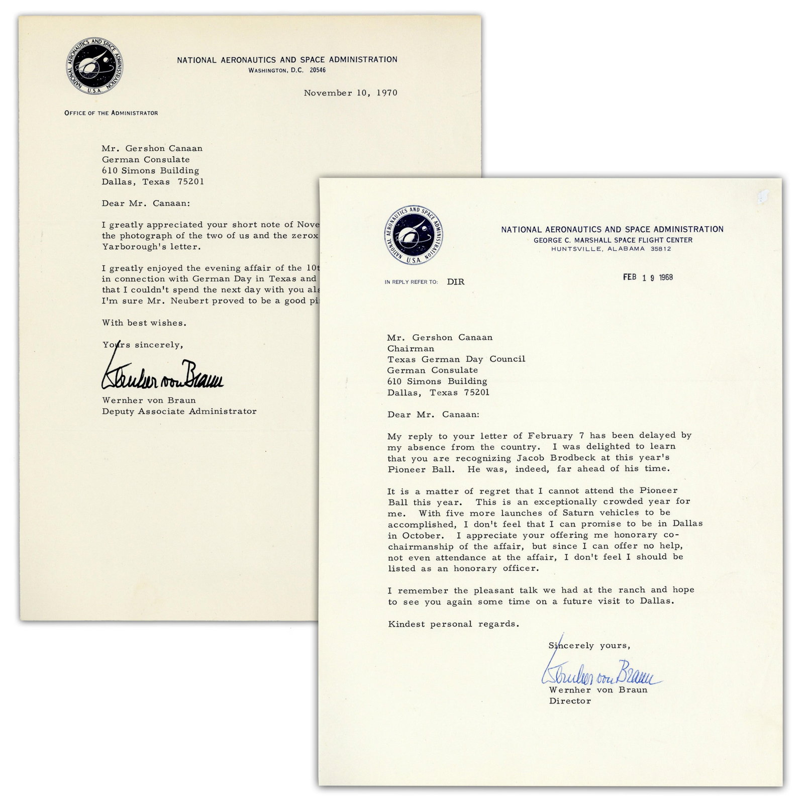 (2) Wernher von Braun TLSs Re: Celebrating German Heritage But Prioritizing NASA: "five more (1 of 5)