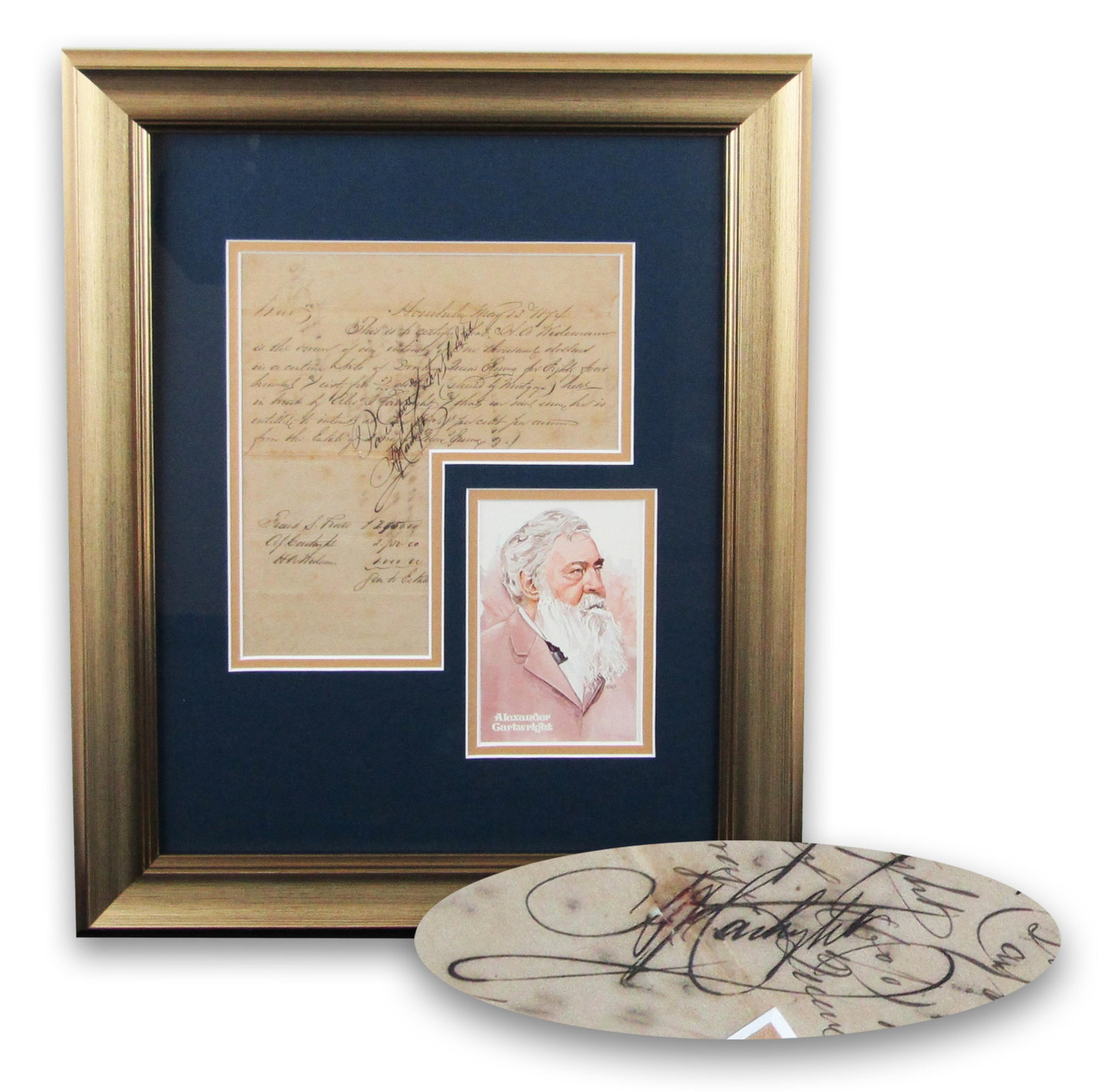 Alexander Cartwright, "The Father of Baseball", 1874 DS From Honolulu (1 of 4)