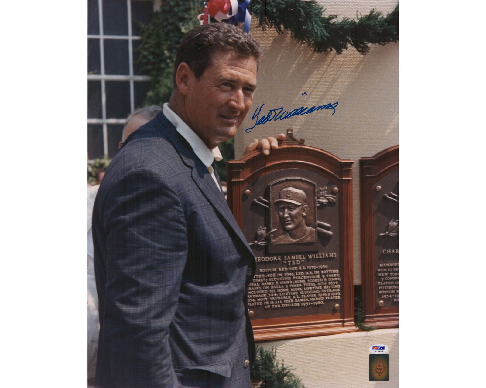 Huge Ted Williams Signed Photo, PSA Authenticated, 6" Signature! (1 of 2)
