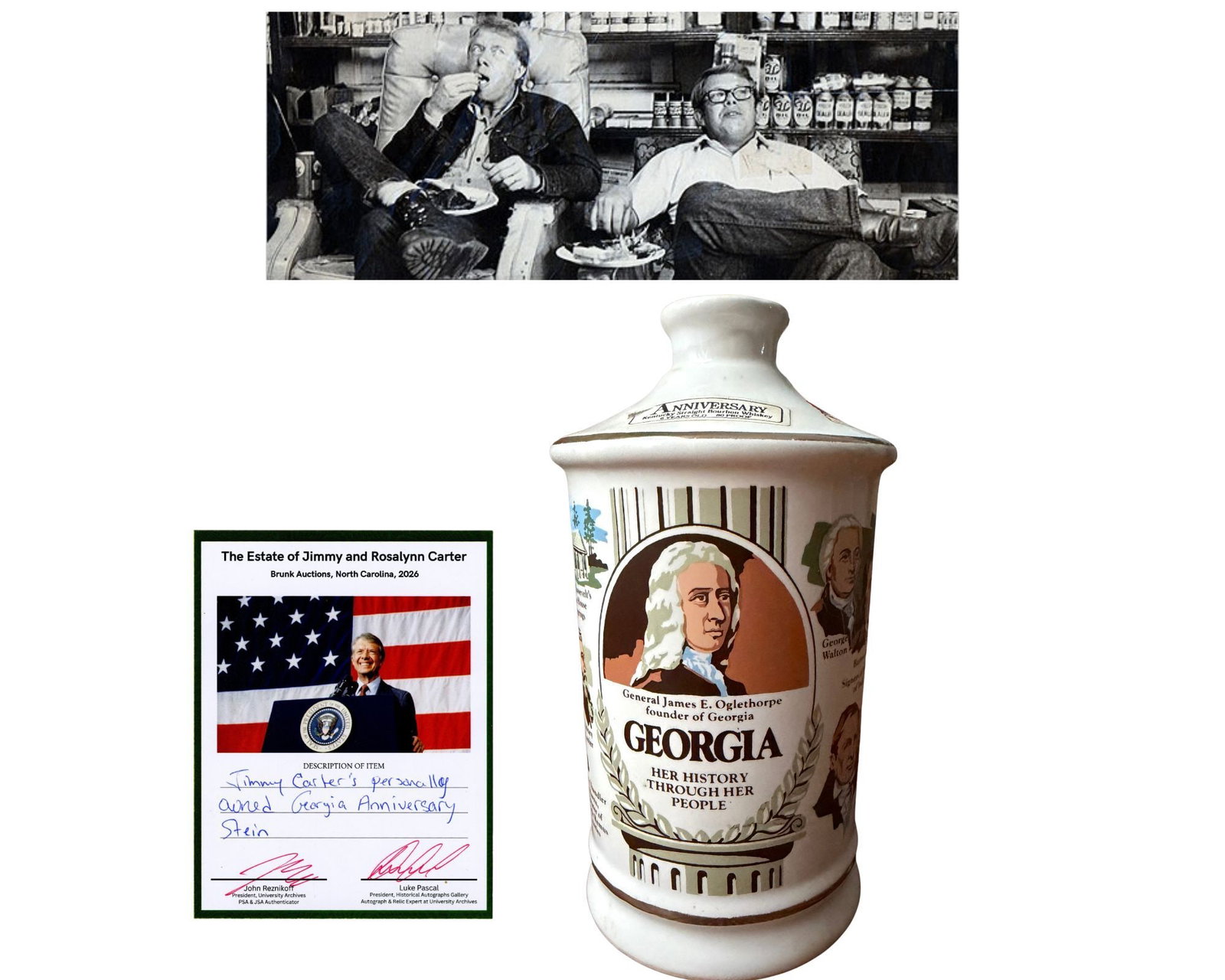 Jimmy Carter's Personally Owned Georgia Beer Stein - Carter's Brother Started Billy Beer! (1 of 4)