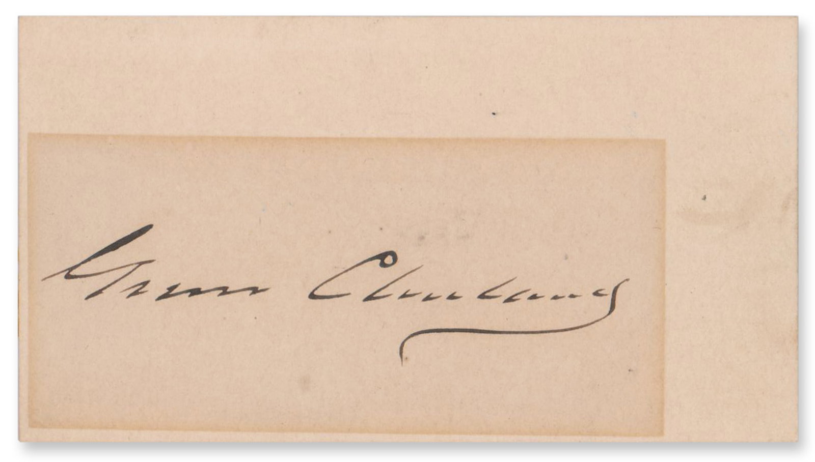 Grover Cleveland Bold Signature on a Card (1 of 2)