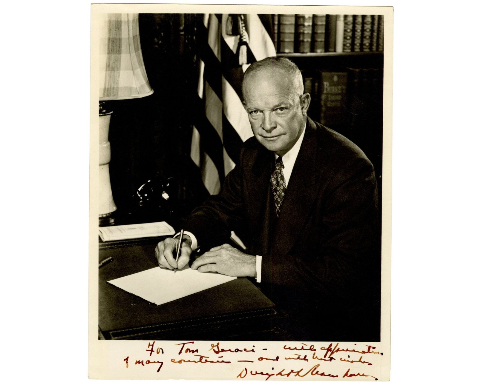 Dwight Eisenhower Signed Photograph From Signal Corps Office at Pentagon! (1 of 3)
