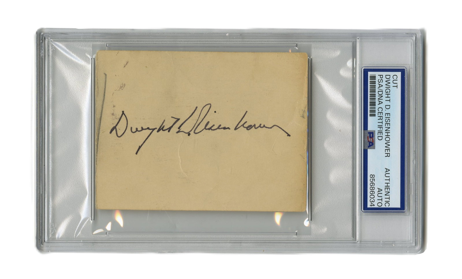 Dwight D. Eisenhower Cut Signature, PSA Slabbed (1 of 2)