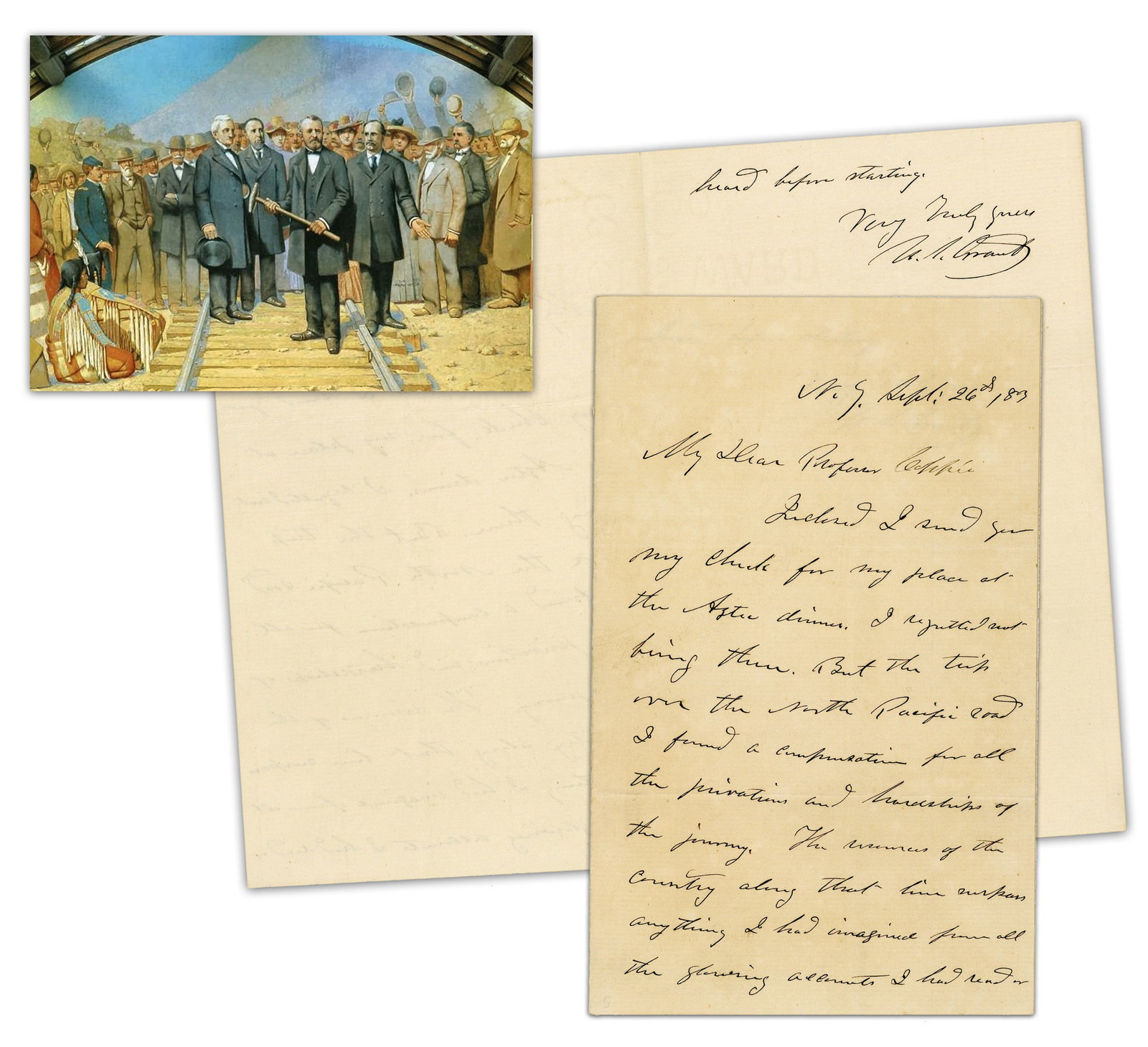 U.S. Grant ALS In MT Territory For Golden Spike RR Ceremony! "the resources of the country along (1 of 4)