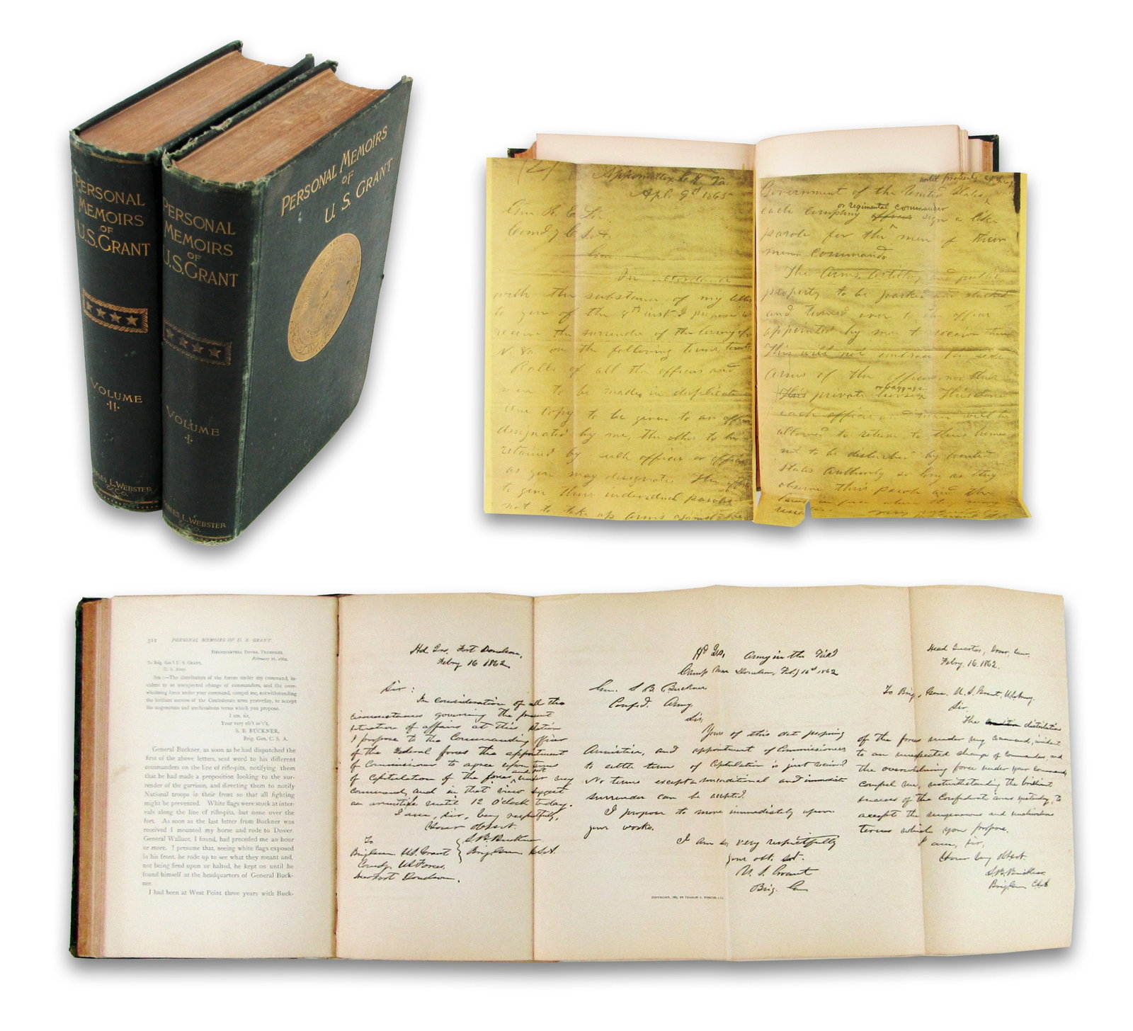 1st Ed. Two Volume Set of the "Personal Memoirs of U.S. Grant": Ulysses Grant New York, NY, ca. 1885-1886 1st Ed. Two Volume Set of the "Personal Memoirs of U.S. Grant" First Edition book First edition of Ulysses S. Grant's Personal Memoirs, Two Volume Set. New Yo