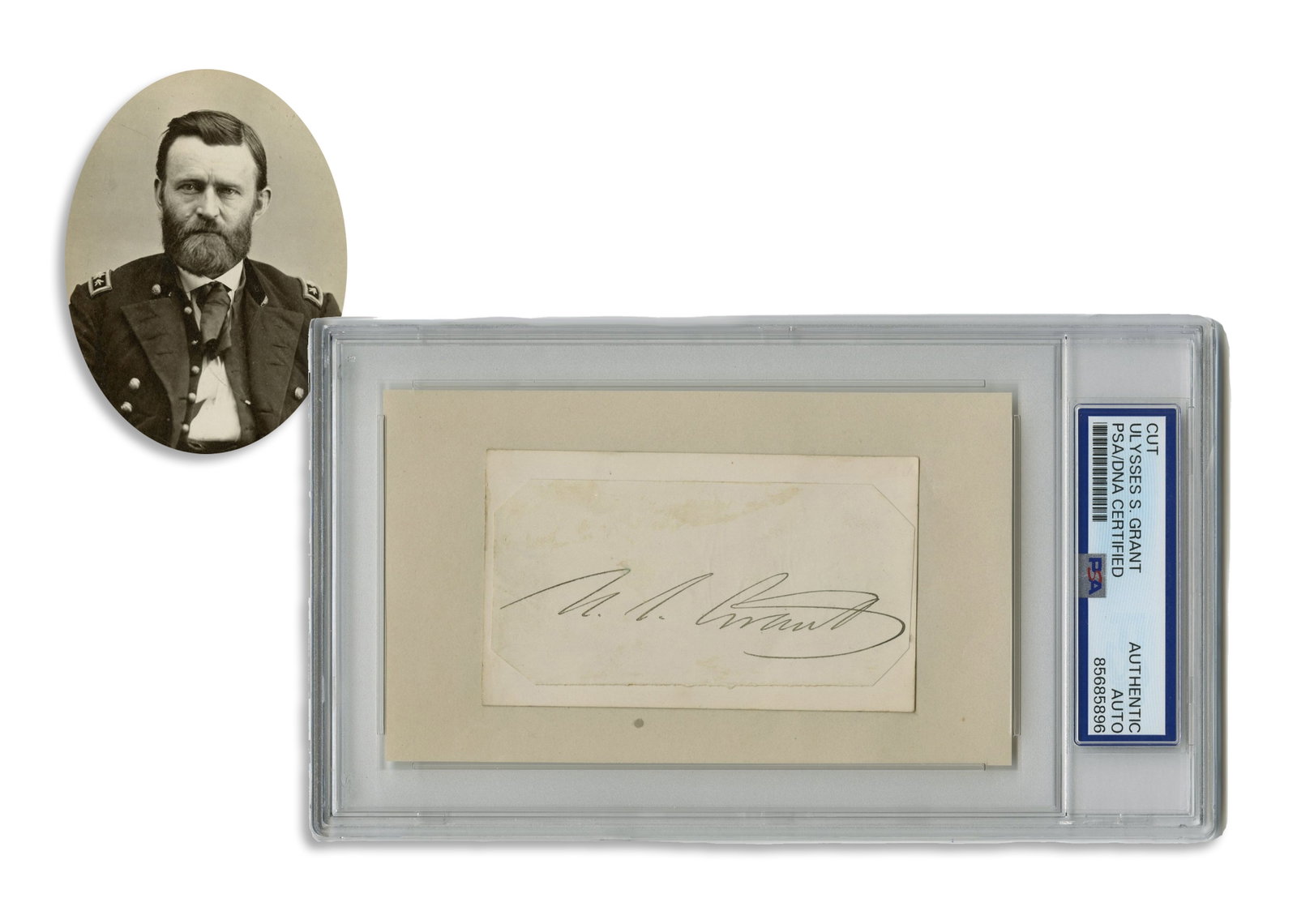 Ulysses S. Grant Signature Cut, PSA Slabbed (1 of 2)