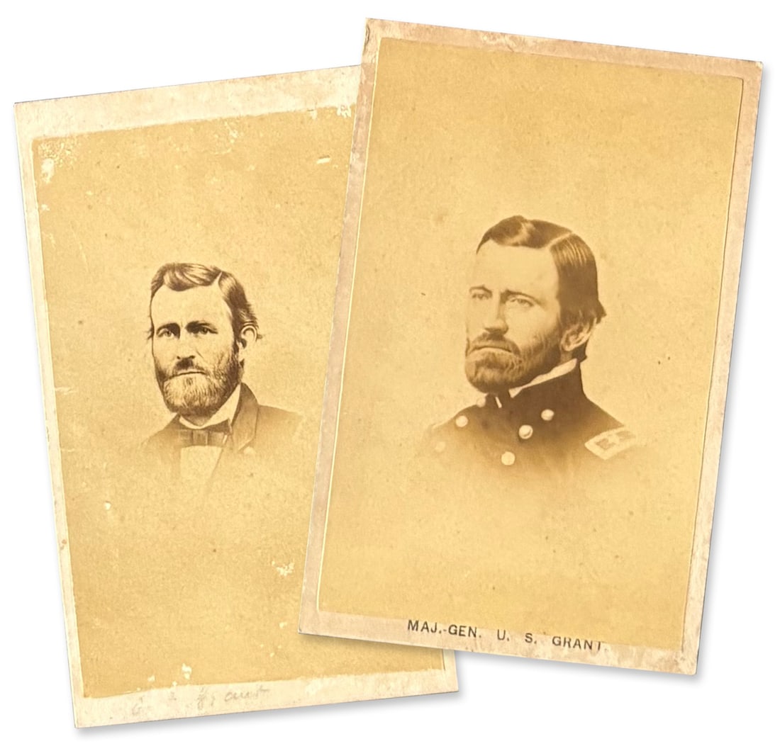 Pair of CDVs of Ulysses S. Grant - Handsome Images on Untrimmed Mounts (1 of 3)