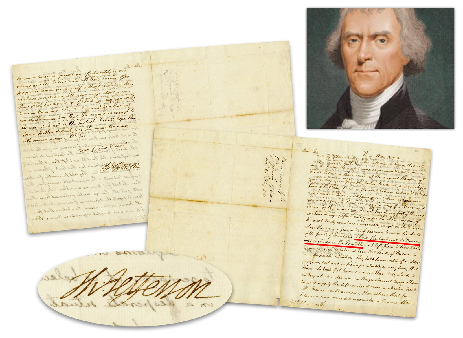 T. Jefferson on John Adams: "I never offer prayers to heaven… without including [him]"; Marie (1 of 10)
