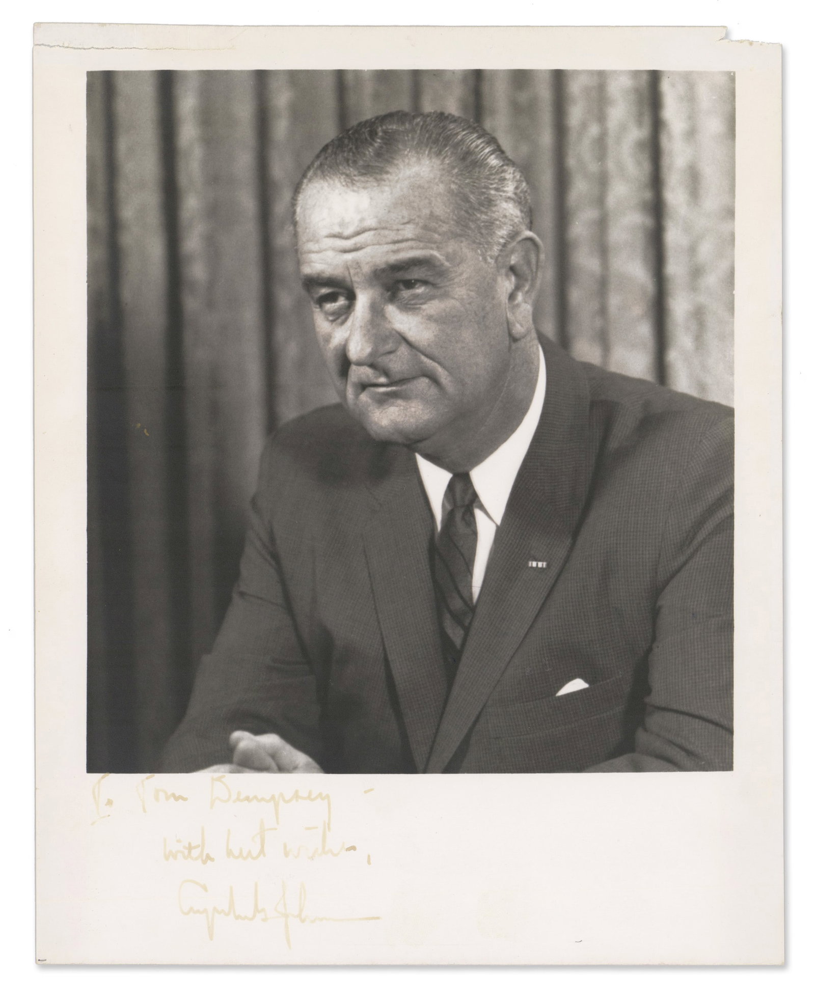 Lyndon Johnson Signed and Inscribed Photograph (1 of 1)